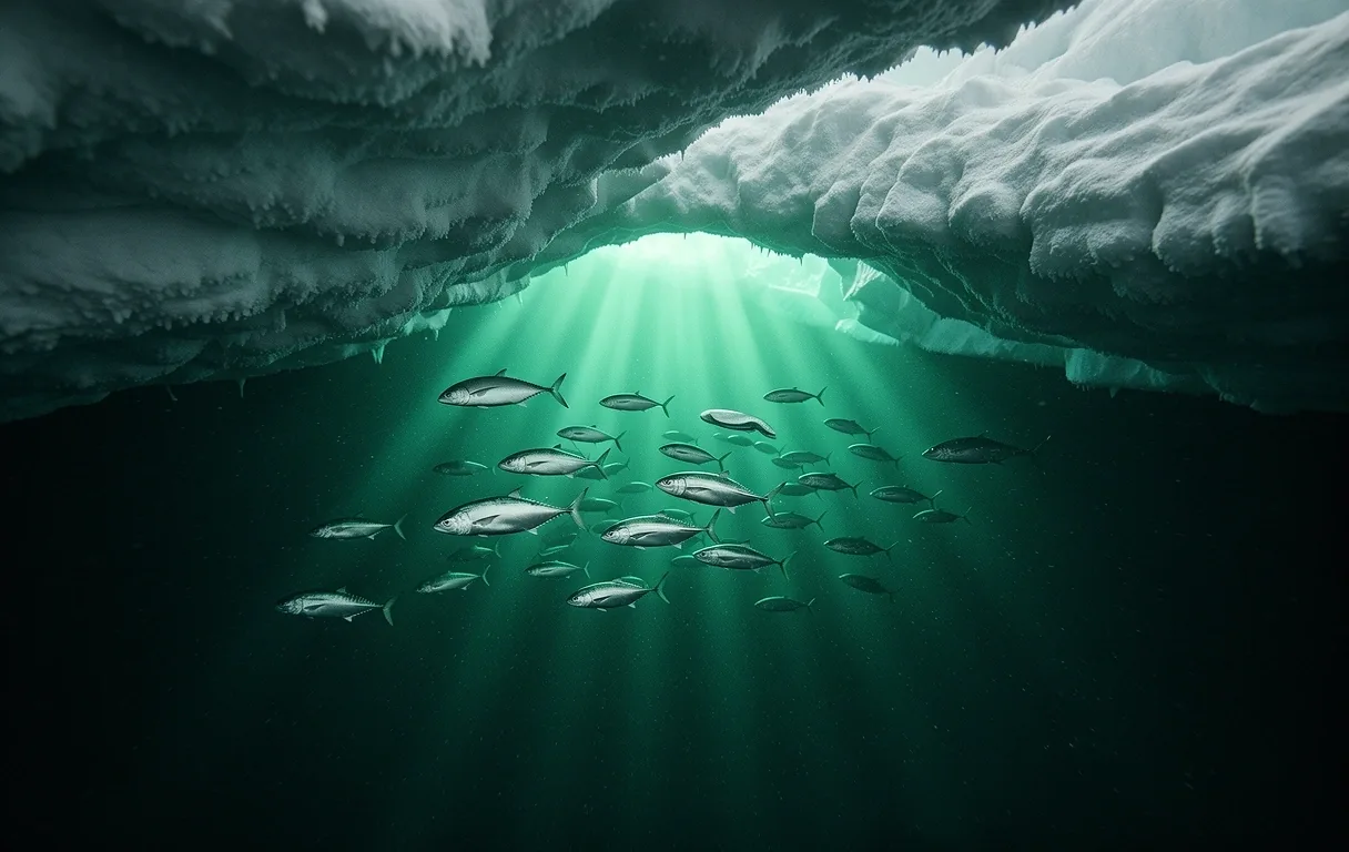 Glacier Catch underwater shelf simulation.