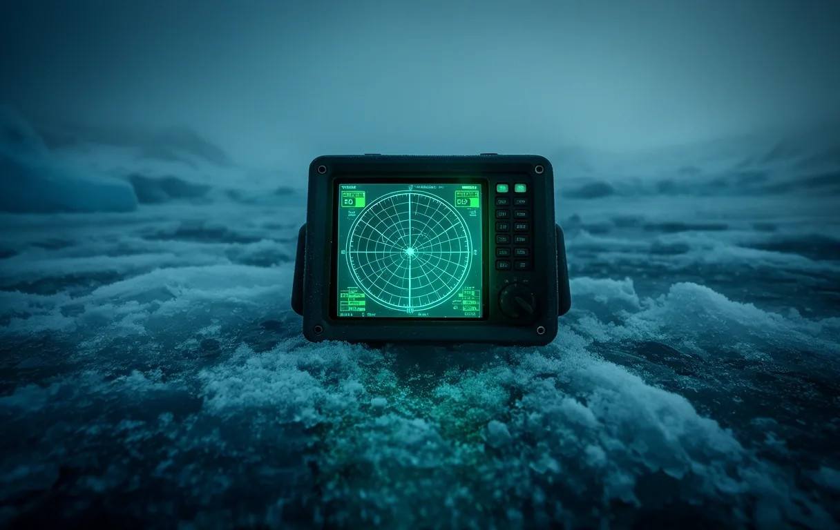 Desolate Arctic landscape for fishing adventure background